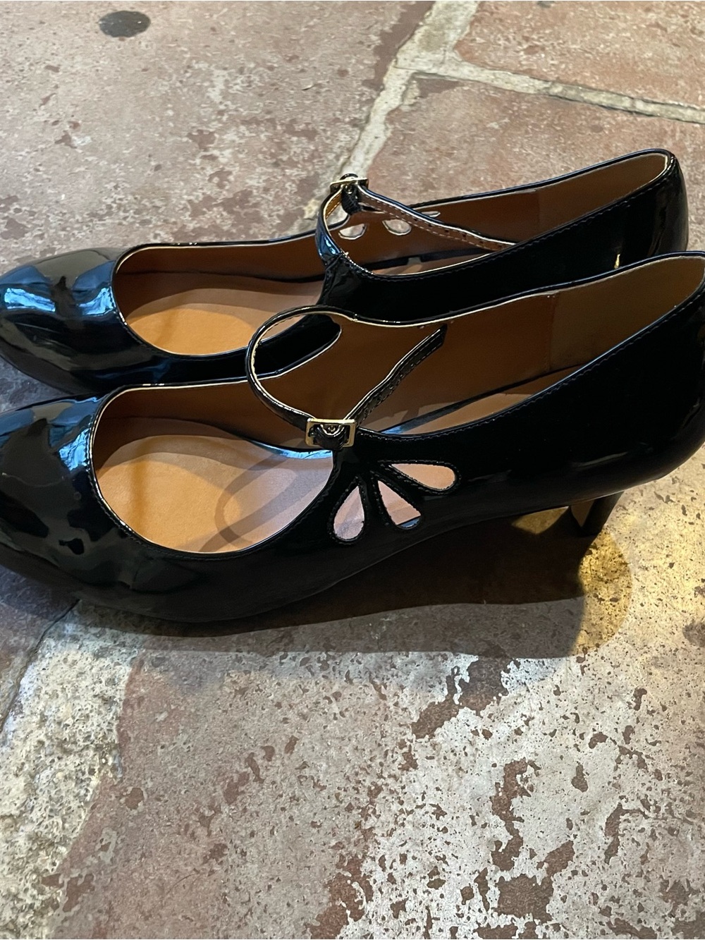 Black Patent Mary Jane Heels - Women’s size 48 EU size (women’s 15-16, mens 13)